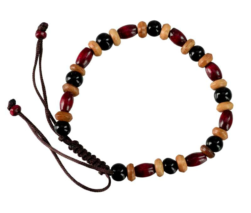 Bracelet tibétain perles de bois – Élégance naturelle artisanale du Népal