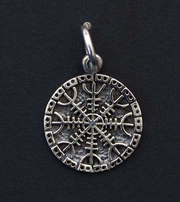 Pendentif Viking Aegishjálmur (Helm of Awe) en Argent 925