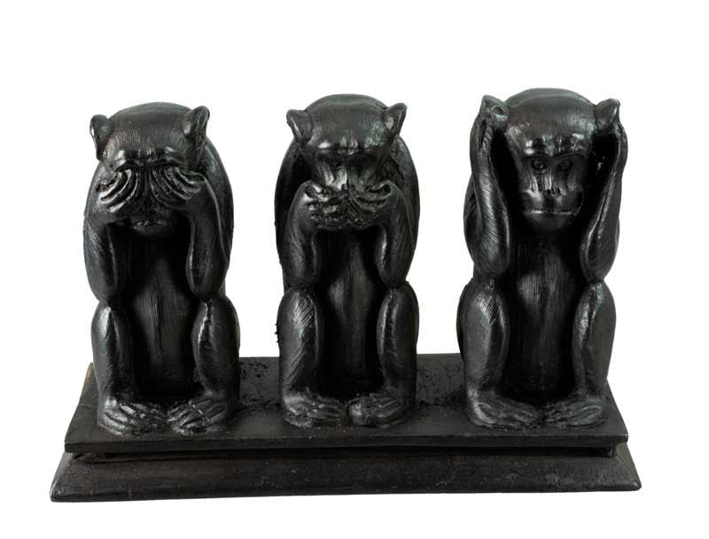 Statue 3 Singes de la Sagesse en Résine – Artisanat du Népal