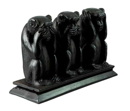 Statue 3 Singes de la Sagesse en Résine – Artisanat du Népal
