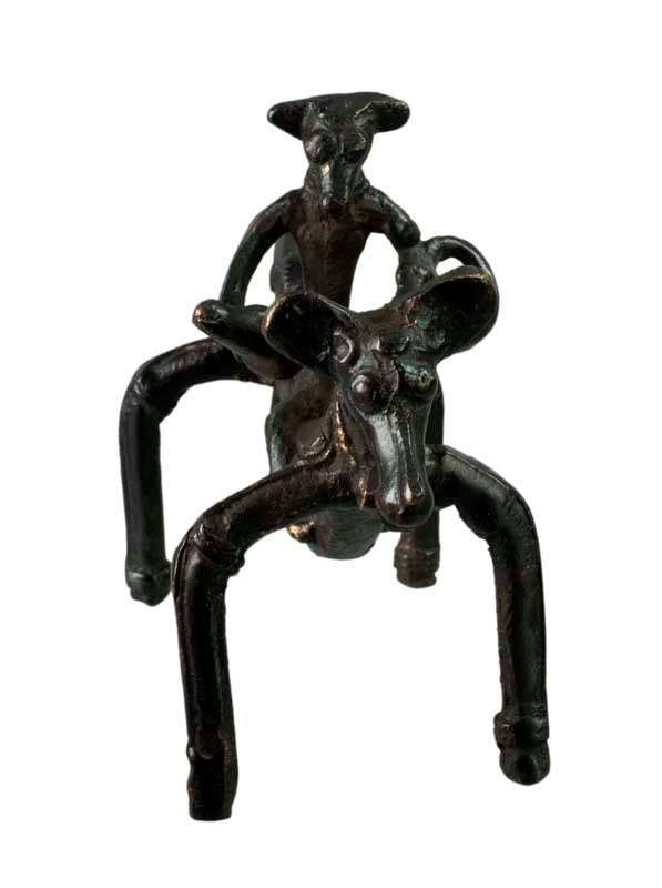Statue Zoomorphe Cheval Avec Cavalier Musicien – Art Artisanal Du Rajasthan Inde