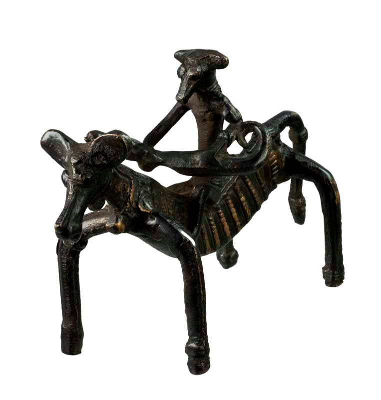 Statue Zoomorphe Cheval Avec Cavalier Musicien – Art Artisanal Du Rajasthan Inde
