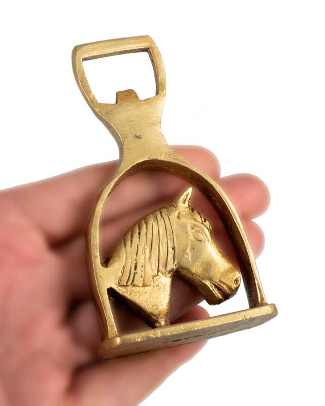 Décapsuleur Cheval En Laiton – Objet Artisanal De Collection