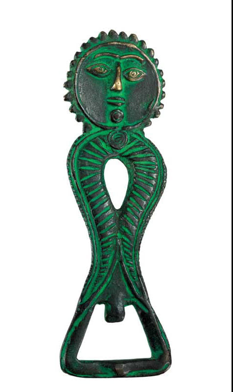 Décapsuleur Art Dhokra En Laiton – Objet Artisanal Traditionnel D’Inde