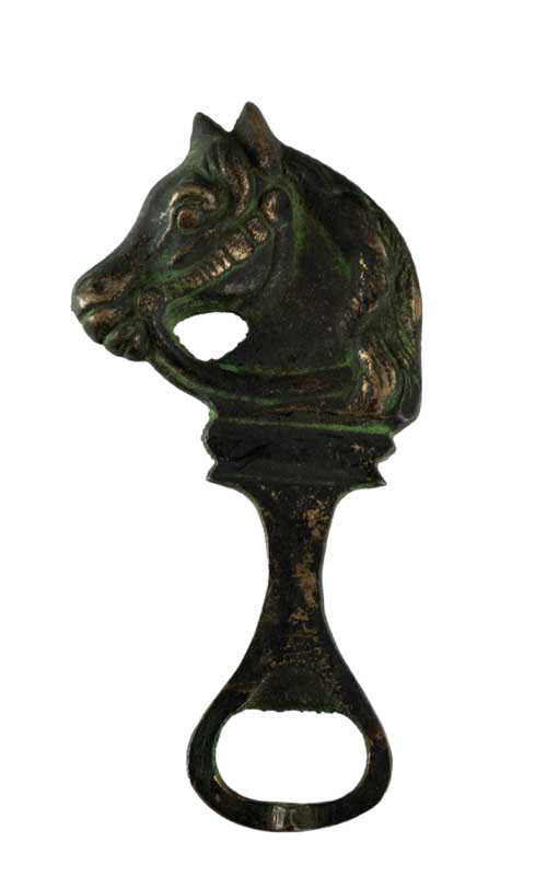 Décapsuleur Tête De Cheval En Laiton – Objet Artisanal De Collection