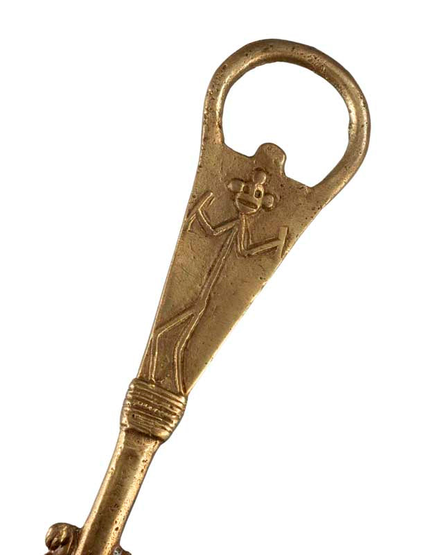 Décapsuleur Vache Sacrée Art Dhokra En Laiton – Artisanat Indien Original