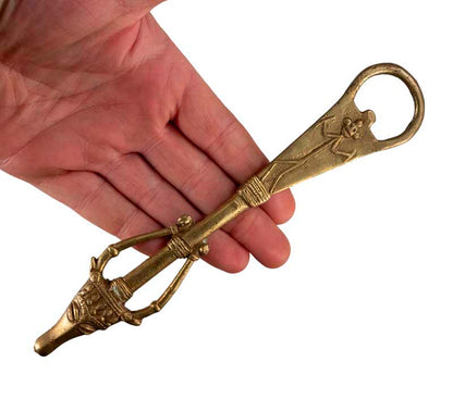 Décapsuleur Vache Sacrée Art Dhokra En Laiton – Artisanat Indien Original