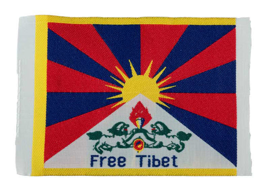 Écusson Brodé Drapeau Du Tibet Free Tibet – Symbole Tibétain À Coudre