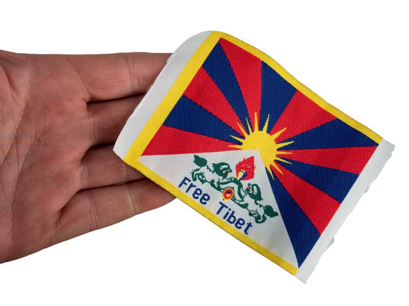 Écusson Brodé Drapeau Du Tibet Free Tibet – Symbole Tibétain À Coudre