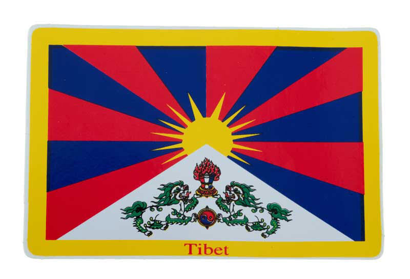 Sticker Drapeau Du Tibet – Autocollant Tibétain Symbole Spirituel