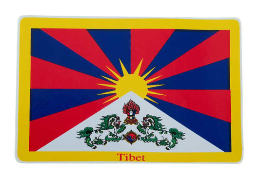 Sticker Drapeau Du Tibet – Autocollant Tibétain Symbole Spirituel