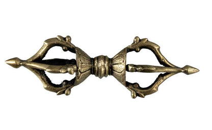 Dorje Vajra Tibétain En Laiton – Double Vajra Rituel Bouddhiste Du Népal