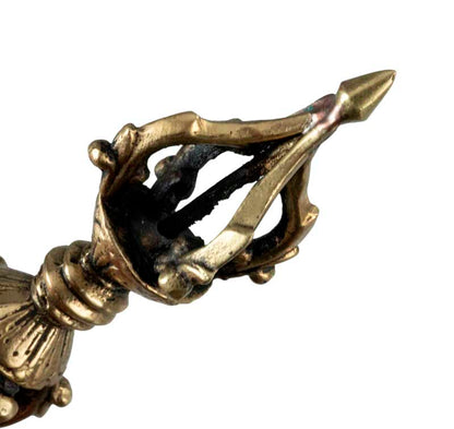 Dorje Vajra Tibétain En Laiton – Double Vajra Rituel Bouddhiste Du Népal
