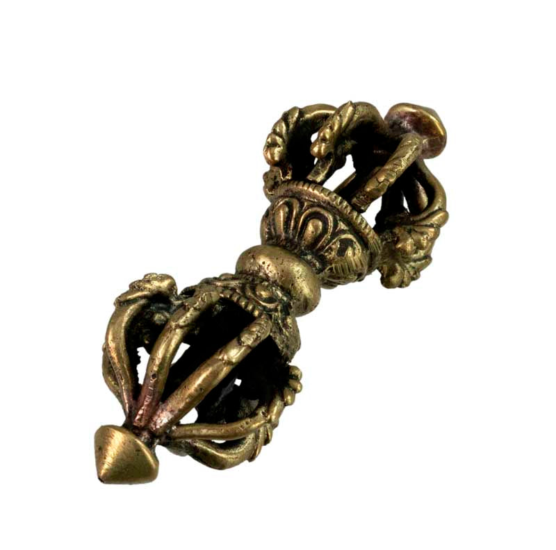 Dorje Vajra Tibétain En Laiton – Double Vajra Rituel Bouddhiste Du Népal