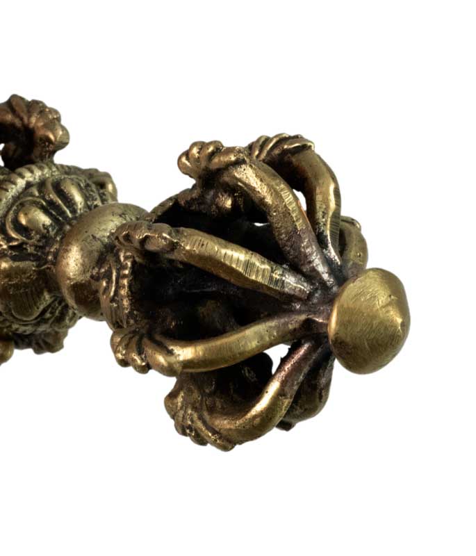 Dorje Vajra Tibétain En Laiton – Double Vajra Rituel Bouddhiste Du Népal