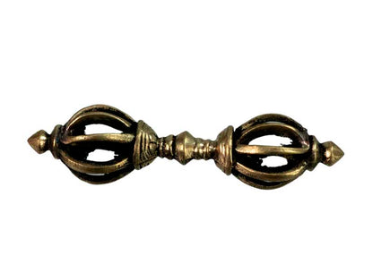 Vajra Dorje Tibétain En Laiton – Objet Rituel Bouddhiste Vajrayana Du Népal