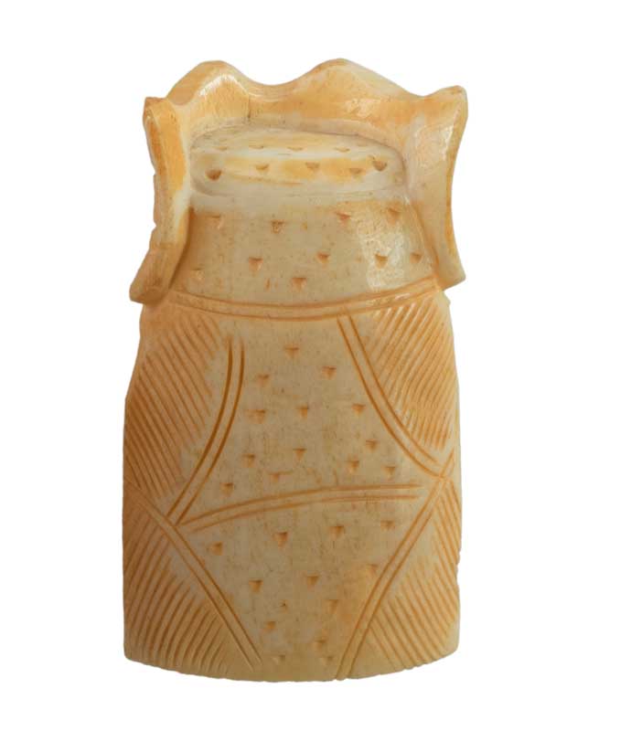 Figurine Chouette en Os – Artisanat Chinois Sculpté à la Main
