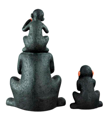 Statuette 3 Singes De La Sagesse En Résine – Décoration Asiatique