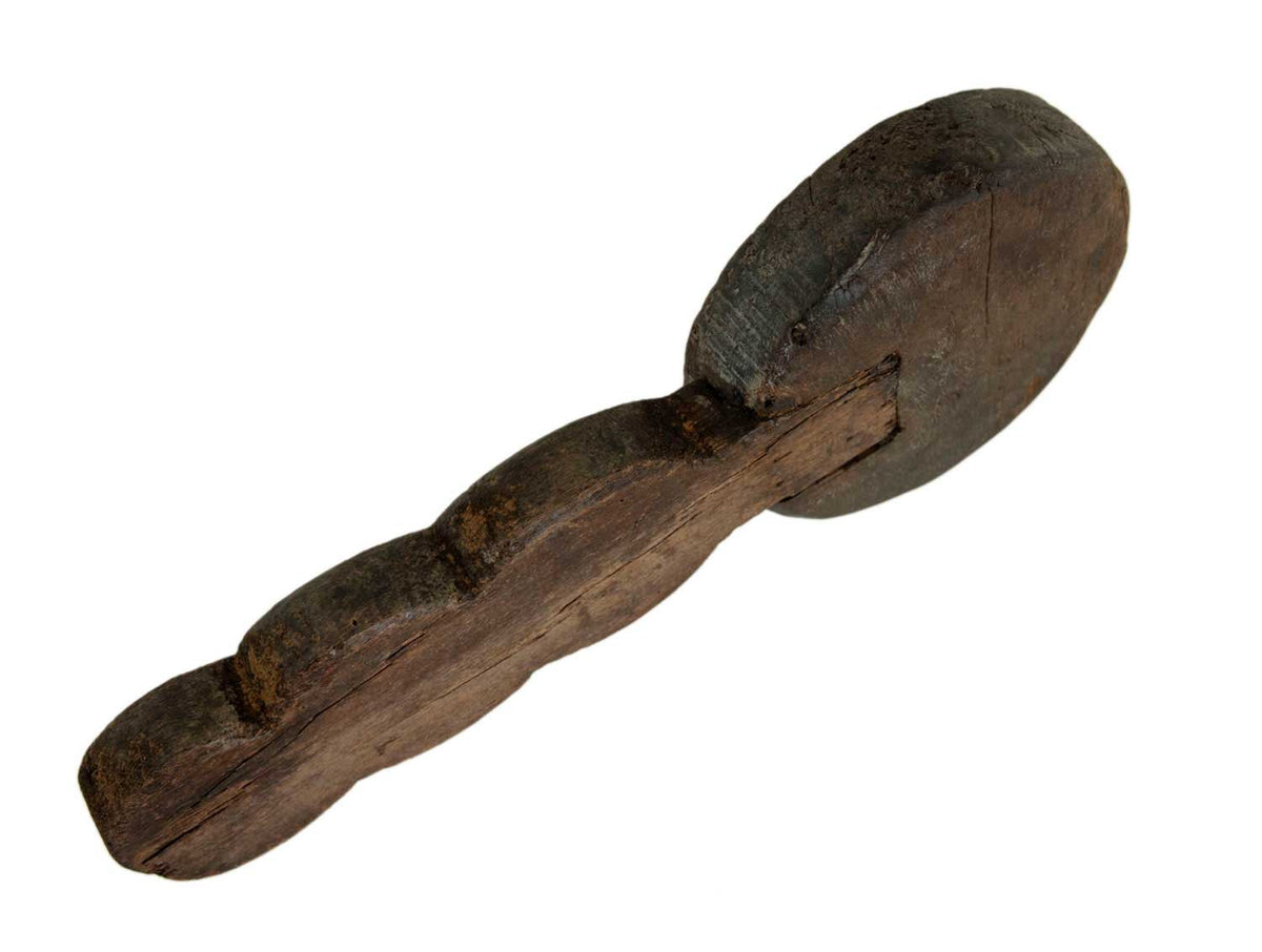 Ancien Moulin À Épices En Bois Sculpté – Art Asiatique Populaire Coutumier