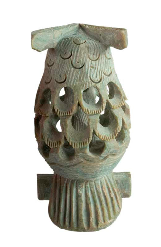 Figurine Chouette En Stéatite – Sculpture Artisanale D’Inde