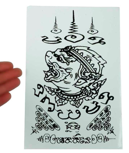 Stickers Thaïlande Hanuman – Autocollant Sak Yant en Vinyle Transparent