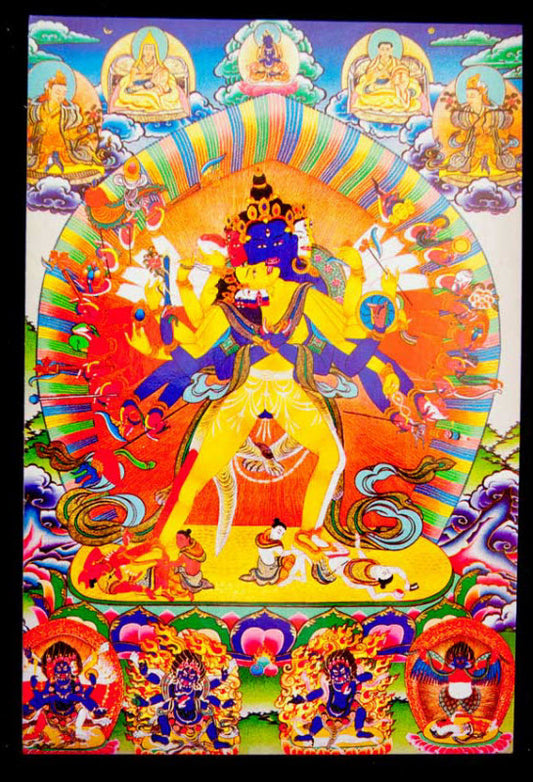 Carte Postale Kalachakra Roue Du Temps Bouddhiste du Népal