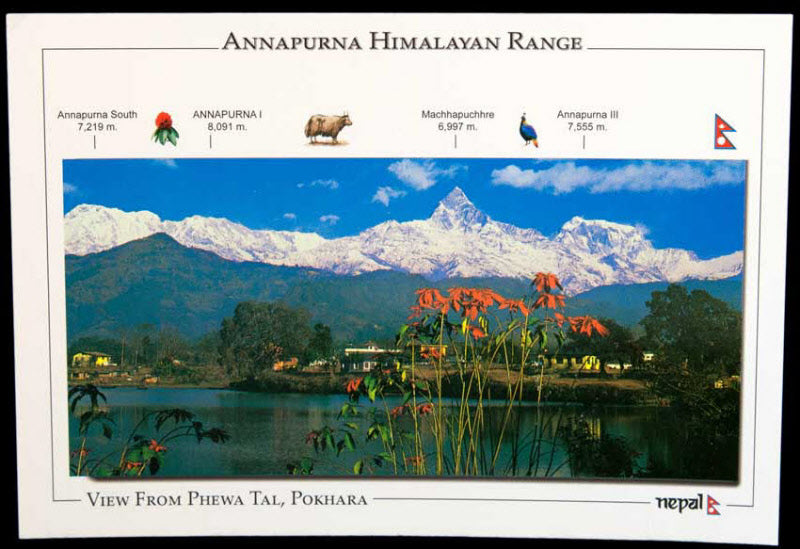 Carte Postale Annapurna Vue Depuis Pokhara – Himalaya Népalais