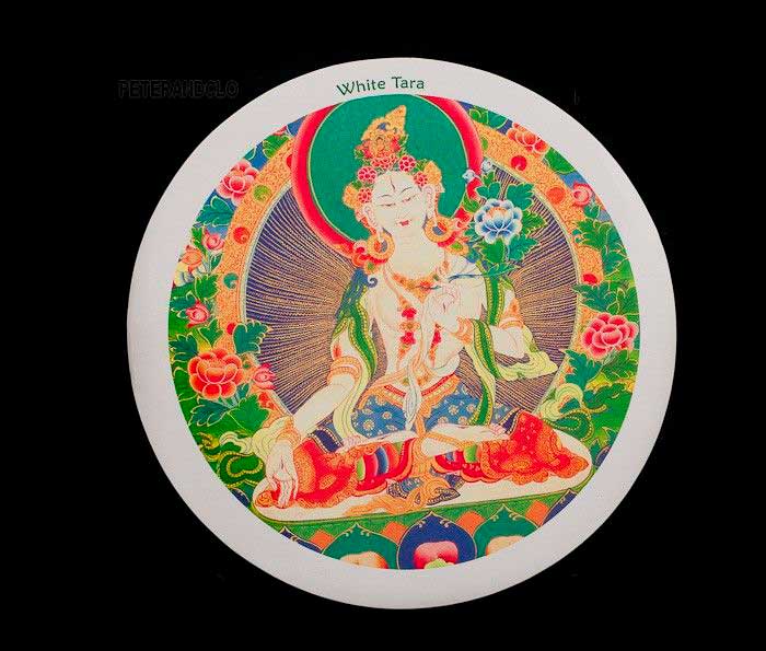 Sticker Intérieur White Tara – Tara Blanche Du Bouddhisme Tibétain