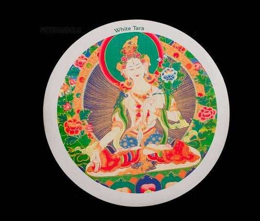 Sticker Intérieur White Tara – Tara Blanche Du Bouddhisme Tibétain