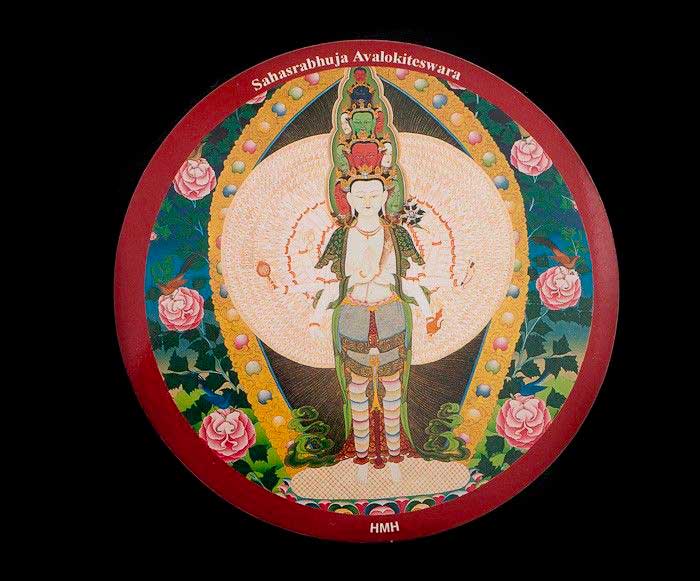 Sticker Intérieur Sahasrabhuja Avalokiteshvara – Symbole Du Bouddhisme Tibétain
