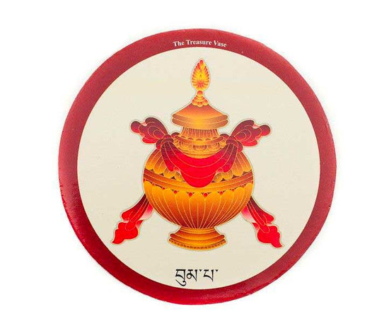 Sticker Intérieur Vase Au Trésor Kalasha – Symbole Auspicieux Du Bouddhisme Tibétain