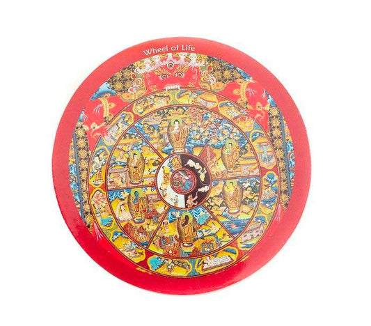 Sticker Intérieur Roue De La Vie – Symbole Du Bouddhisme Tibétain