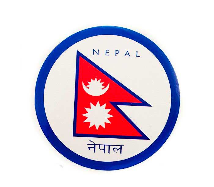 Sticker Intérieur Emblème Et Drapeau Du Népal – Symbole National Népalais