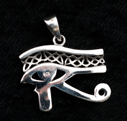 Pendentif Œil d’Horus en argent massif 925 – Symbole de protection et de renouveau (Copie) (Copie)