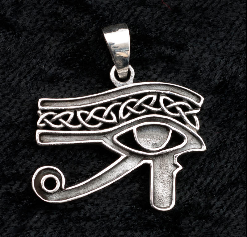 Pendentif Œil d’Horus en argent massif 925 – Symbole de protection et de renouveau (Copie) (Copie)