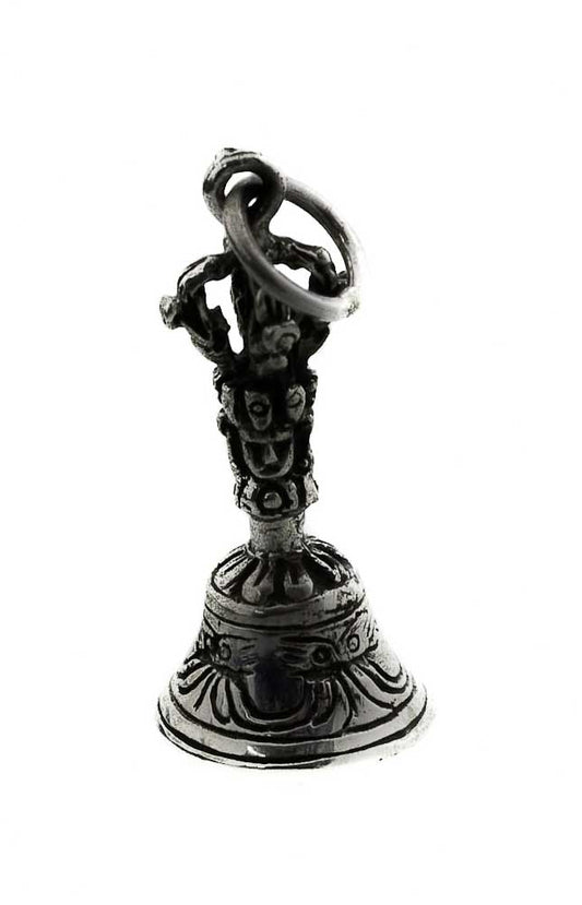 Pendentif bouddhiste Cloche et Dorje Vajra en Argent 925