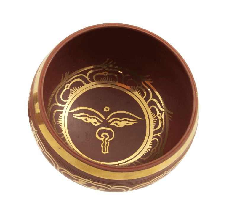 Bol Chantant du Bengale – Yeux de Bouddha – Fabrication Artisanale d'Inde 13.5cm