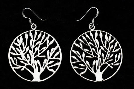 Boucles d’oreilles Arbre de Vie en argent 925 – bijou ancestral symbole d’harmonie