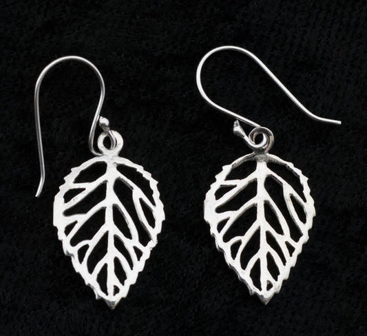 Boucles d’oreilles feuille de l’Arbre de Vie celtique en argent 925 – Symbole d’harmonie et de renouveau