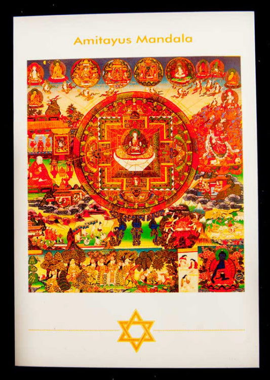 Carte Postale Mandala Bouddha Amitayus Bouddhiste du Népal