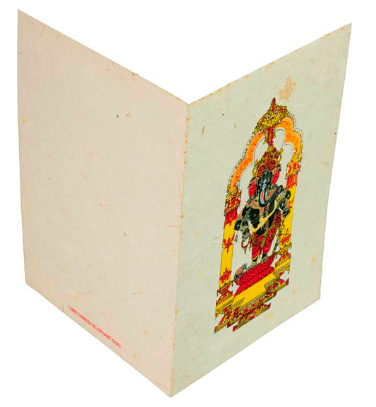 Carte De Vœux Ganesh – Papier Népalais Artisanat Spirituel