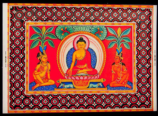 Carte Postale Bouddha Médecine – Art Spirituel Du Népal