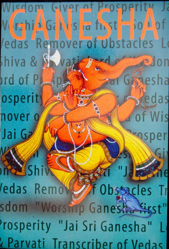 Carte Postale Ganesh Dansant – Art Hindou Du Népal