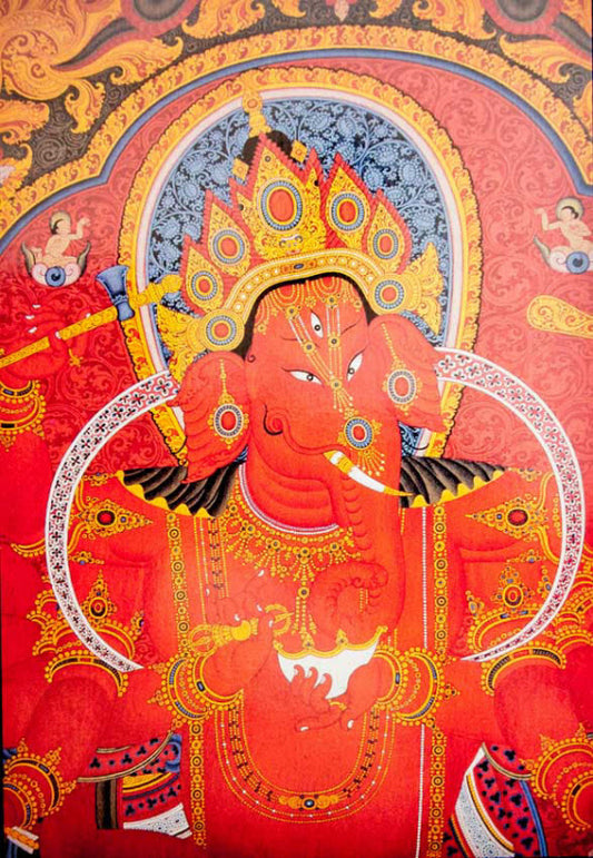 Carte Postale Ganesh – Art Traditionnel Du Népal