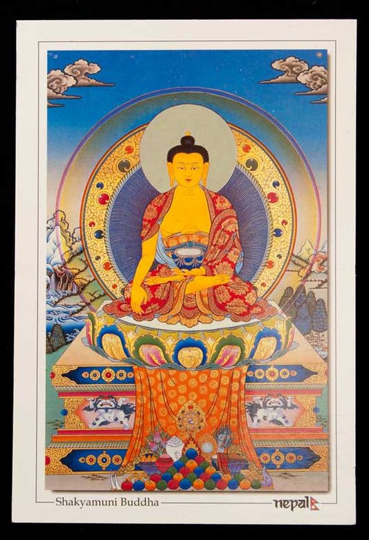 Carte Postale Bouddha Shakyamuni Bouddhiste du Népal