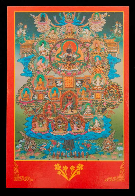 Carte Postale Lignée Drukpa – Art Bouddhiste Du Népal