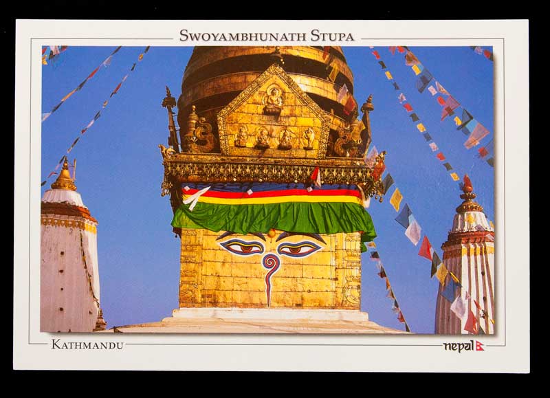 Carte Postale Yeux De Bouddha – Stupa De Swayambhunath Du Népal