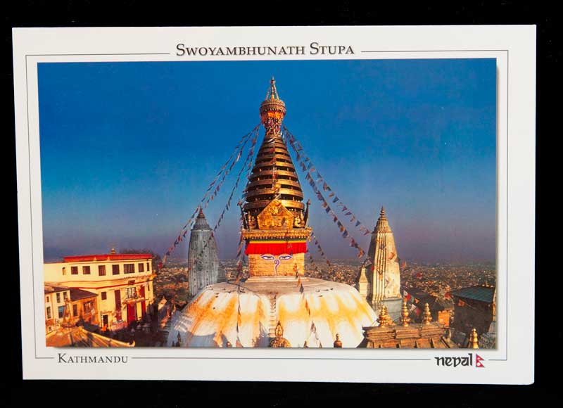 Carte Postale Stupa De Swayambhunath – Temple Des Singes Du Népal