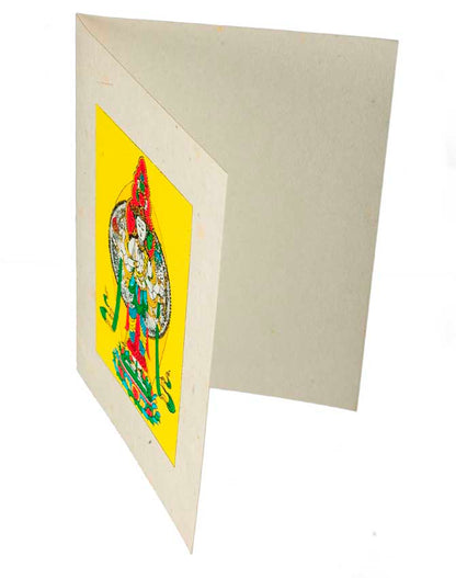 Carte De Vœux Bouddhiste Avalokitesvara – Papier Népalais Artisanat Spirituel