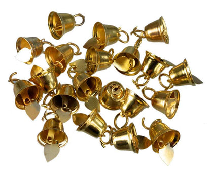 Lot de 10 ou 20 Mini Grelots Dorés en Métal Ø12mm – Accessoires Créatifs Indiens